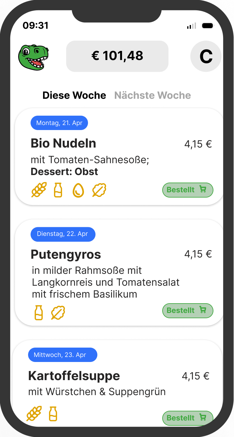 OneLunch App Mockup